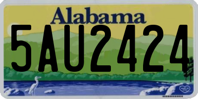 AL license plate 5AU2424