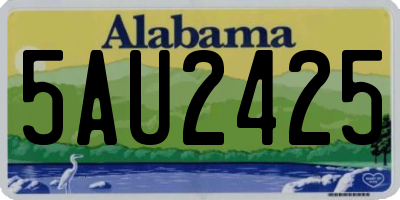 AL license plate 5AU2425