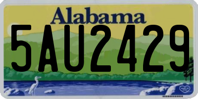 AL license plate 5AU2429