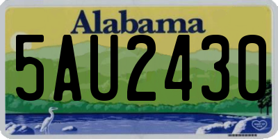 AL license plate 5AU2430
