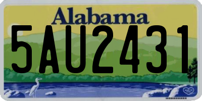 AL license plate 5AU2431