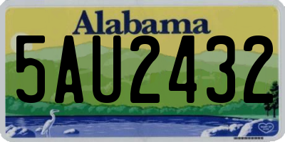 AL license plate 5AU2432