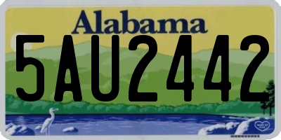 AL license plate 5AU2442