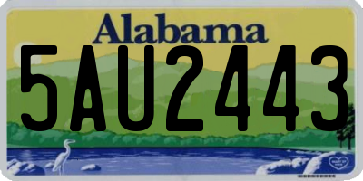 AL license plate 5AU2443