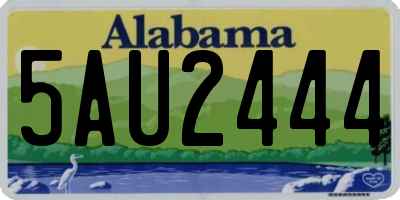 AL license plate 5AU2444
