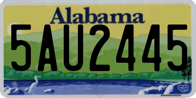 AL license plate 5AU2445