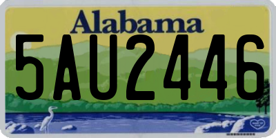 AL license plate 5AU2446