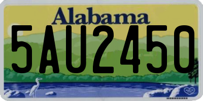 AL license plate 5AU2450