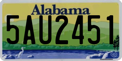 AL license plate 5AU2451