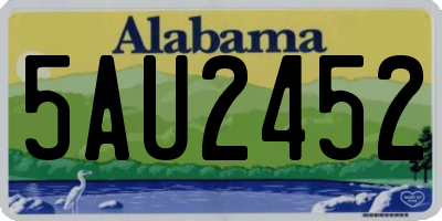 AL license plate 5AU2452