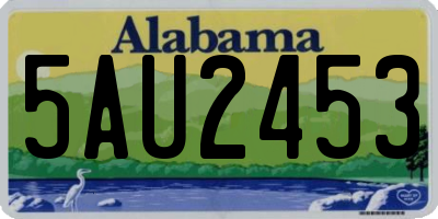 AL license plate 5AU2453
