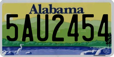 AL license plate 5AU2454