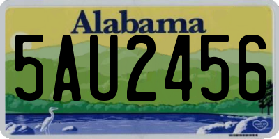AL license plate 5AU2456