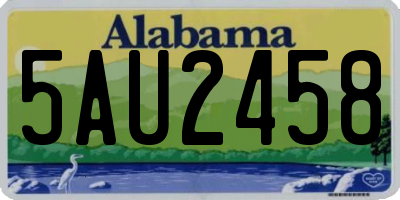 AL license plate 5AU2458