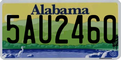 AL license plate 5AU2460