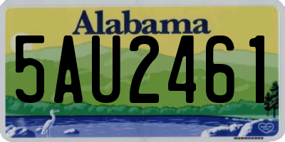 AL license plate 5AU2461