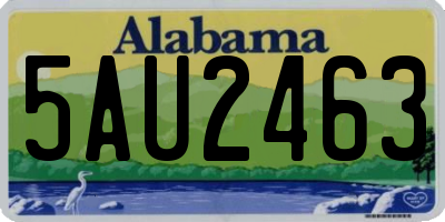 AL license plate 5AU2463