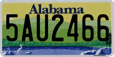 AL license plate 5AU2466