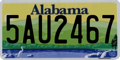 AL license plate 5AU2467