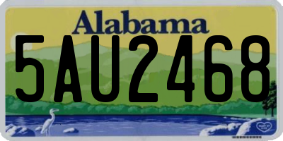 AL license plate 5AU2468