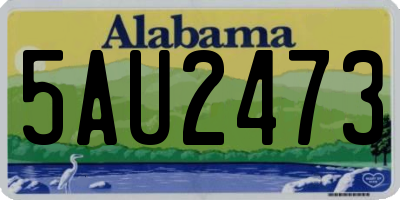 AL license plate 5AU2473