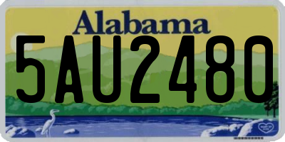 AL license plate 5AU2480