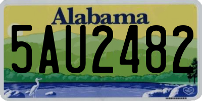 AL license plate 5AU2482