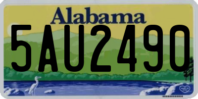 AL license plate 5AU2490