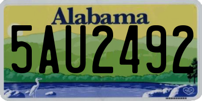 AL license plate 5AU2492