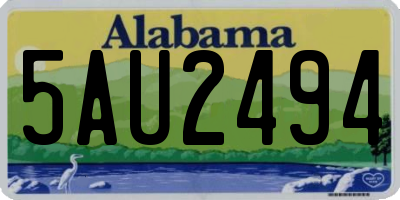 AL license plate 5AU2494