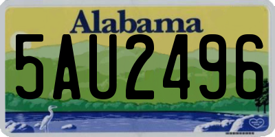 AL license plate 5AU2496