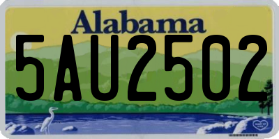 AL license plate 5AU2502