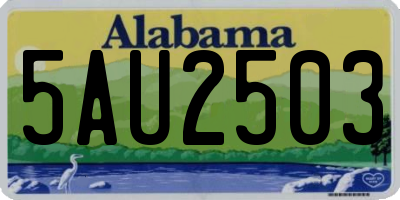 AL license plate 5AU2503