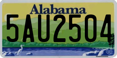 AL license plate 5AU2504