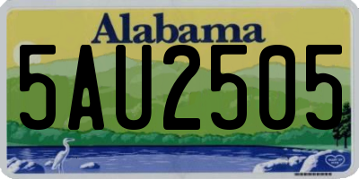 AL license plate 5AU2505