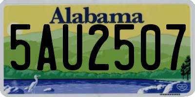 AL license plate 5AU2507