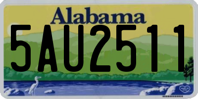 AL license plate 5AU2511