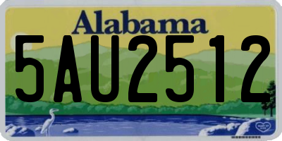 AL license plate 5AU2512