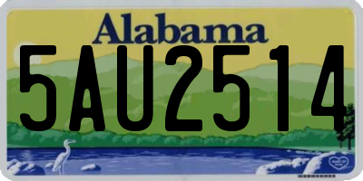 AL license plate 5AU2514