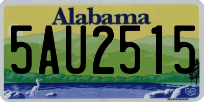 AL license plate 5AU2515