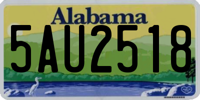 AL license plate 5AU2518