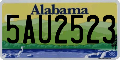 AL license plate 5AU2523