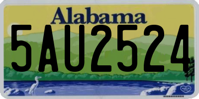 AL license plate 5AU2524