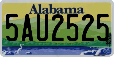 AL license plate 5AU2525