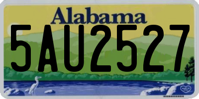 AL license plate 5AU2527