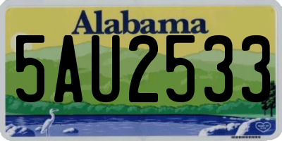 AL license plate 5AU2533