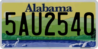 AL license plate 5AU2540