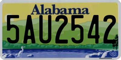 AL license plate 5AU2542