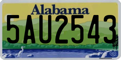 AL license plate 5AU2543