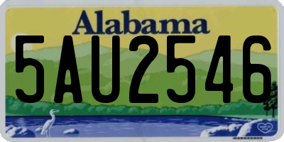 AL license plate 5AU2546